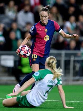 241212 Caroline Graham Hansen of Barcelona during the UEFA Women s Champions League football match between Hammarby and Barcelona on December 12, 2024 in Stockholm Photo Jesper Zerman BILDBYRAN kod JZ JZ0598 fotboll football soccer fotball uefa womens champions league hammarby barcelona dam bbeng  Copyright: JESPERxZERMAN BB241212JZ111