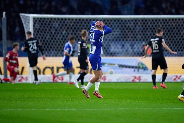Marton Dardai Hertha BSC, 31 , GER, Hertha BSC vs SC Preussen Muenster, Soccer Men, 2 Bundesliga, Season 2024 2025, Matchday 16, 13 12 2024 DFL REGULATIONS PROHIBIT ANY USE OF PHOTOGRAPHS AS IMAGE SEQUENCES AND OR QUASI VIDEO GER, Hertha BSC vs SC Preussen Muenster, Soccer Men, 2 Bundesliga, Season 2024 2025, Matchday 16, 13 12 2024 Berlin Copyright: xEibner-Pressefotox xClaudiusxRauchx EP_CRH