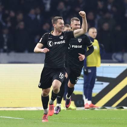 13 12 2024, xtgx, Fussball 2 Bundesliga, Hertha BSC Berlin SC Preussen Muenster emspor, v l Torge Paetow Münster, 16 Jubel, Torjubel, jubelt ueber das Tor, celebrate the goal, celebration DFL DFB REGULATIONS PROHIBIT ANY USE OF PHOTOGRAPHS as IMAGE SEQUENCES and or QUASI VIDEO Berlin