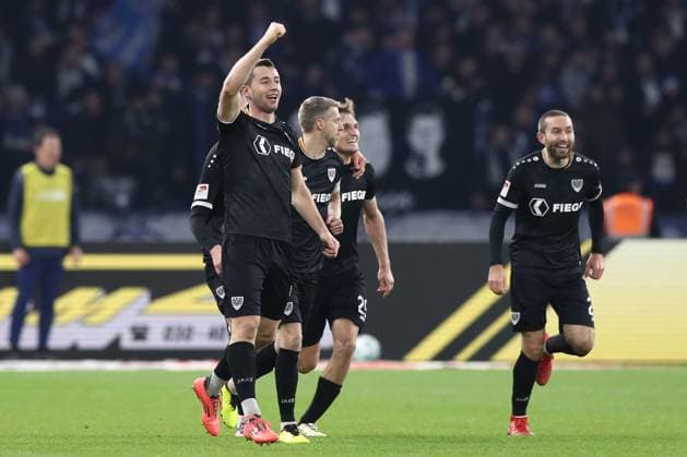 13 12 2024, xtgx, Fussball 2 Bundesliga, Hertha BSC Berlin SC Preussen Muenster emspor, v l Torge Paetow Münster, 16 Jubel, Torjubel, jubelt ueber das Tor, celebrate the goal, celebration DFL DFB REGULATIONS PROHIBIT ANY USE OF PHOTOGRAPHS as IMAGE SEQUENCES and or QUASI VIDEO Berlin