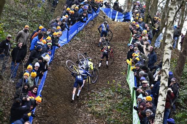 the men s elite race at the Herentals Crosst cyclocross cycling event on Saturday 14 December 2024 in Herentals, stage 4 8 in the X2O Badkamers Trofee Veldrijden competition. JASPERxJACOBS  x108240803x