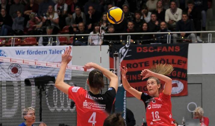 Volleyball, VBL, Women, Dresdner SC - VC Wiesbaden