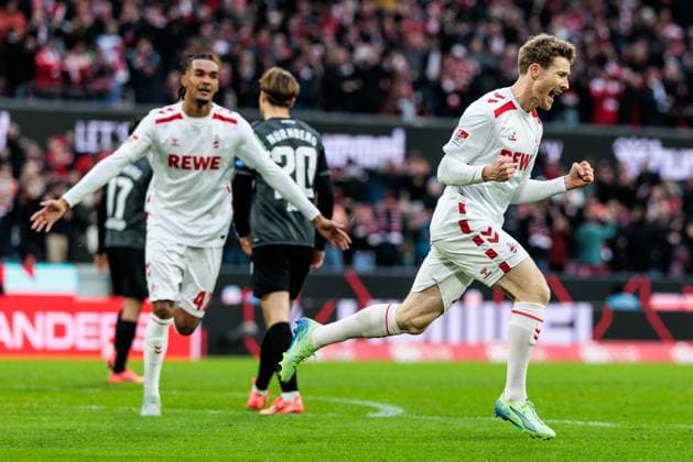 2 Soccer Bundesliga 1 FC Köln 1 FC Nürnberg 15 12 2024 Celebration for 2 0 by Florian Kainz 1 FC Köln, 11 after penalty 2 Soccer Bundesliga 1 FC Köln 1 FC Nürnberg, Cologne, Rheinenergiestadion on 15 12 2024 DFL REGULATIONS PROHIBIT ANY USE OF PHOTOGRAPHS AS IMAGE SEQUENCES AND OR QUASI VIDEO Copyright: xBEAUTIFULxSPORTS Wunderlx