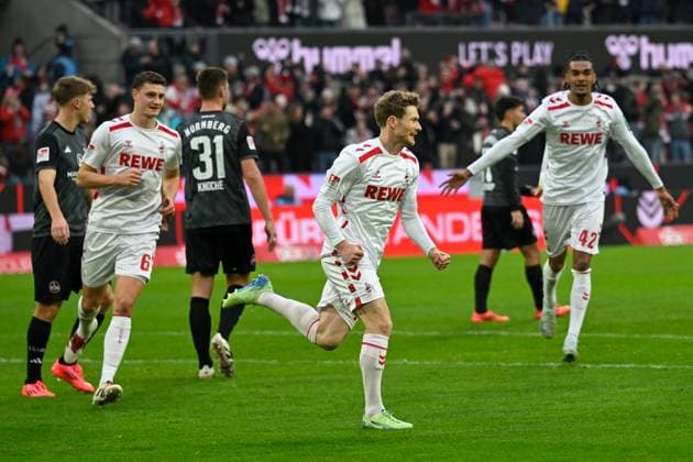 Koeln, Rheinenergiestadion, 15 12 24, GER, Herren, 2 Bundesliga, Saison 2024 2025, 1 FC Koeln 1 FC Nuernberg Bild Florian KAINZ Koeln jubilates after his goal for 2 0 DFL regulations prohibit any use of photographs as image sequences and or quasi video NRW Germany
