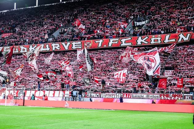 Sports, Football, 2 Bundesliga Season 2024 2025 16 Matchday 1 FC Köln 1 FC Nürnberg 15 12 2024, RheinEnergieSTADION Fans 1 FC Köln Köln RheinEnergieSTADION Nordrhein Westfahlen Germany