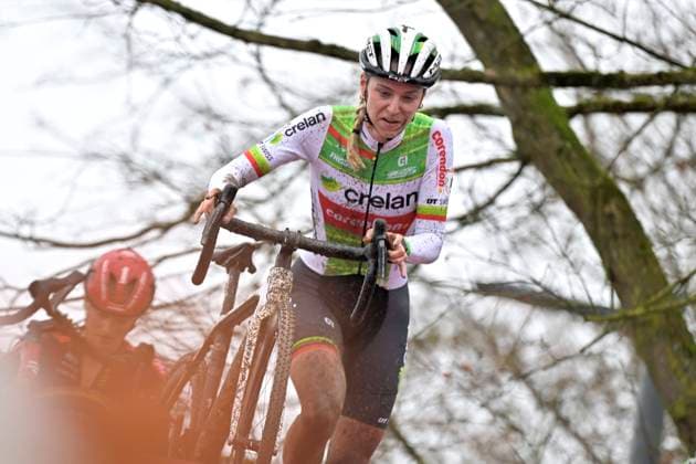UCI Cyclocross World Cup series 2024-2025 in Namur NAMUR, BELGIUM - DECEMBER 15 : Van Der Heijden Inge (NED) of Crelan - Corendon during the 4th leg of the UCI Cyclocross World Cup series 2024-2025 in Namur, Belgium, 15 12 2024 Namur Belgium  Copyright: xSesx