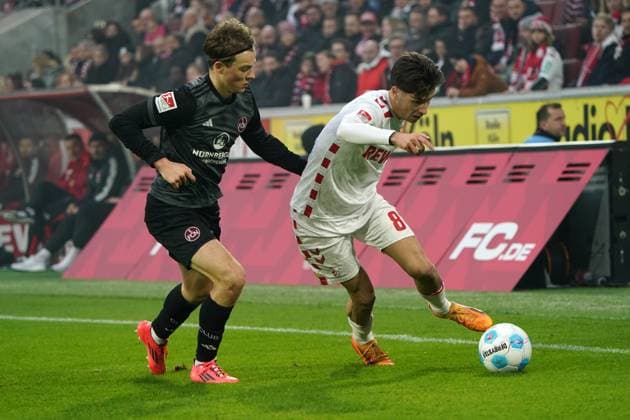 Soccer, 2 BL Season 2024 2025, 1 FC Köln vs FC Nürnberg 15 12 2024, Rheinenergiestadion Köln, Casper Jander DEnisHuseinbasic, 1 FC Köln,