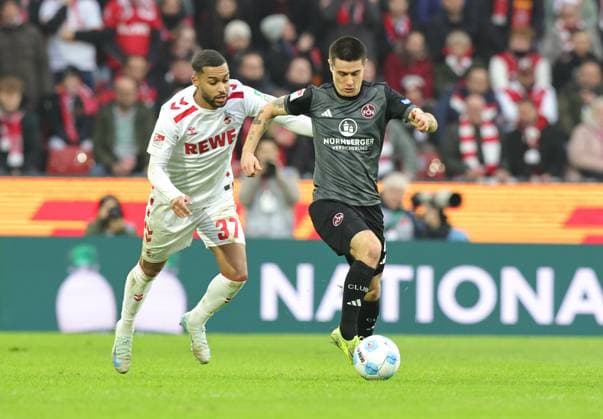 15 12 2024 Soccer season 2024 2025 2 Soccer Bundesliga 16 Matchday 1 FC Köln 1 FC Nürnberg FCN Club Sportfoto Zink DaMa xdaxmax DFL regulations prohibit any use of photographs as image sequences and or quasi video only for editorial use Linton Maina 37, FC Köln Oliver Villadsen 2, 1 FC Nürnberg FCN