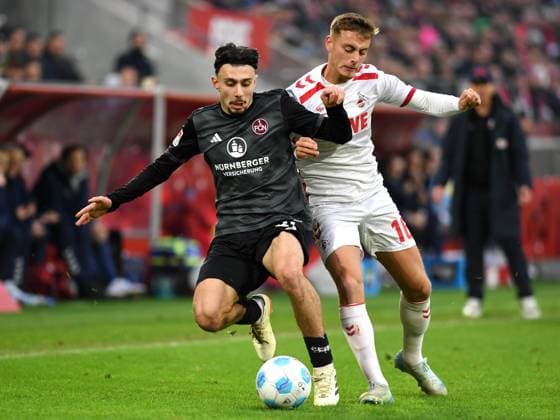 Berkay Yilmaz 1 FC Nuernberg and Marvin Obuz 1 FC Koeln battle for the ball during the 2 Bundesliga match between 1 FC Köln and 1 FC Nürnberg at RheinEnergieStadion on December 15, 2024 in Cologne, Germany, Germany Photo by Ralf Treese DeFodi Images Berkay Yilmaz 1 FC Nuernberg and Marvin Obuz 1 FC Koeln battle for the ball during the 2 Bundesliga match between 1 FC Köln and 1 FC Nürnberg at RheinEnergieStadion on December 15, 2024 in Cologne, Germany Photo by Ralf Treese DeFodi Images DFB DFL REGULATIONS PROHIBIT ANY USE OF PHOTOGRAPHS AS IMAGE SEQUENCES AND OR QUASI VIDEO Defodi 521 KOEFCN20241215 045 Defodi-521 DFB DFL REGULATIONS PROHIBIT ANY USE OF PHOTOGRAPHS AS IMAGE SEQUENCES AND OR QUASI-VIDEO.