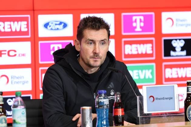 GER, 2 FBL, 1 FC Koeln vs 1 FC Nuernberg 15 12 2024, Rheinenergie Stadion, Koeln, GER, 2 FBL, 1 FC Koeln vs 1 FC Nuernberg, in the picture press conference PK after the match, Miroslav Klose Trainer Headcoach Nuernberg , nordphotoxGmbHx xMeuter nph00351