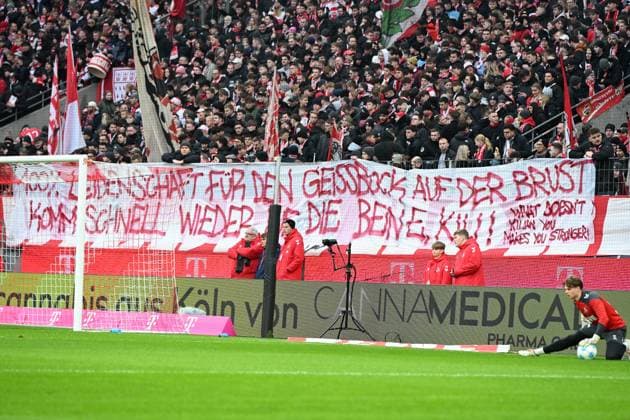 Fans 1 FC Köln with banner for the injured Luca Kilian 1 FC Koeln during the 2 Bundesliga match between 1 FC Köln and 1 FC Nürnberg at RheinEnergieStadion on December 15, 2024 in Cologne, Germany Germany Photo by Ralf Treese DeFodi Images Fans 1 FC Köln with banner during the 2 Bundesliga match between 1 FC Köln and 1 FC Nürnberg at RheinEnergieStadion on December 15, 2024 in Cologne, Germany Photo by Ralf Treese DeFodi Images DFB DFL REGULATIONS PROHIBIT ANY USE OF PHOTOGRAPHS AS IMAGE SEQUENCES AND OR QUASI VIDEO Defodi 521 KOEFCN20241215 119 Defodi-521 DFB DFL REGULATIONS PROHIBIT ANY USE OF PHOTOGRAPHS AS IMAGE SEQUENCES AND OR QUASI-VIDEO.