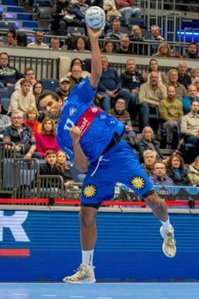 15 12 2024, xkkux, Handball, 2 HBL, Bergischer HC VfL Lübeck Schwartau, Mitsubishi Electric HALLE Düsseldorf, Season 2024 2025 Djibril M Bengue BHC 11 NRW Germany