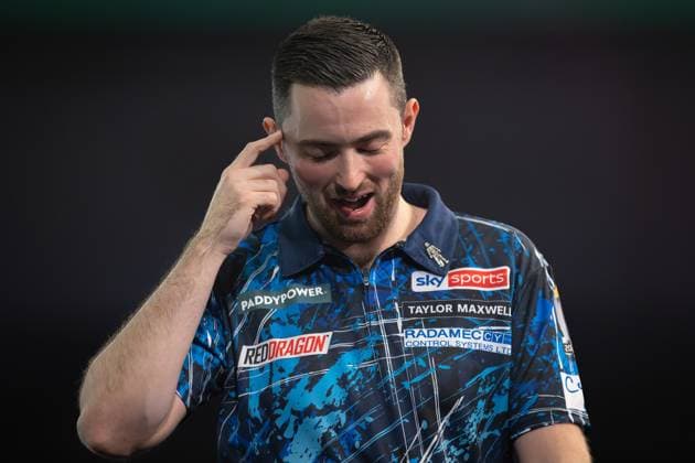 Sport Themen der Woche KW50 Sport Bilder des Tages Paddy Power 2025 World Darts Champs Luke Humphries (ENG), in his Second Round match against Thibault Tricole (FRA) (not in picture) during the 2025 Paddy Power World Darts Championship at Alexandra Palace, London, United Kingdom on 15 December 2024. Editorial use only , Copyright: xIanxStephenx PSI-21031-0079