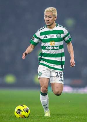 Glasgow, Scotland, 15th December 2024. Daizen Maeda of Celtic during the Premier Sports Cup Final, Hampden Park, Glasgow. Picture credit should read: Neil Hanna Sportimage EDITORIAL USE ONLY. No use with unauthorised audio, video, data, fixture lists, club league logos or live services. Online in-match use limited to 120 images, no video emulation. No use in betting, games or single club league player publications. SPI-3539-0069