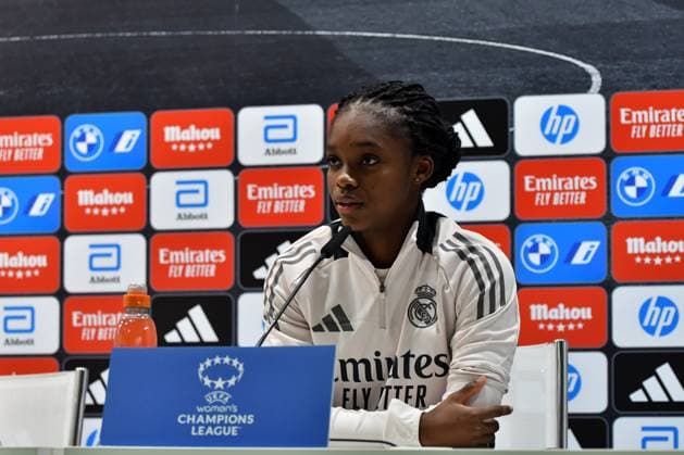 December 16, 2024, Valdebebas, Madrid, Spain: player LINDA CAICEDO Real Madrid CF Femenino during a press conference, PK, Pressekonferenz at Alfredo Di Stefano, Spain, on December 16. Valdebebas Spain - ZUMAc312 20241216_zsp_c312_002 Copyright: xOscarxManuelxSanchezx