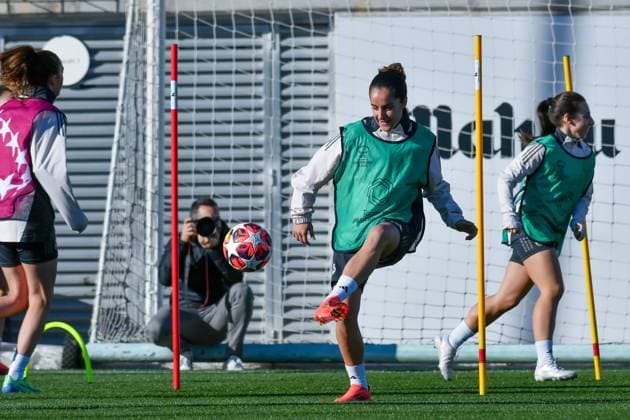 December 16, 2024, Valdebebas, Madrid, Spain: Real Madrid CF Femenino player OIHANE HERNoÂNDEZ during training at the Alfredo Di Stefano, Spain, Dec. 16. Valdebebas Spain - ZUMAc312 20241216_zsp_c312_011 Copyright: xOscarxManuelxSanchezx