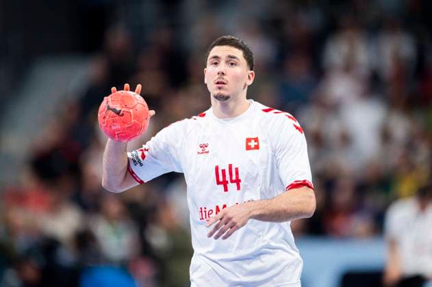 07 11 2024 Handball, mens international match, European Championship qualifier in Mannheim, Germany Switzerland Mehdi Ben Romdhane Switzerland Mannheim Baden Württemberg Germany SAP Arena