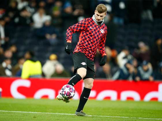 Tottenham Hotspur and RB Leipzig - Champion League Round 16 Timo Werner of RB Leipzig during the pre-match warm-up during Champion League Round 16 between Tottenham Hotspur and RB Leipzig at Tottenham Hotspur Stadium , London, England on 19 February 2020 (Photo by AFS Espa-Images) London England USA EDITORIAL USE ONLY Copyright: xx ZUMA-20200219_zaf_cs12_472.jpg ESPAxPhotoxAgencyx csmphototwo660737