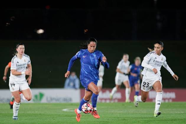UEFA Women s Champions League - Real Madrid vs Chelsea MADRID, SPAIN -December 17:Mayra Ramirez of Chelsea in action during the UEFA Women s Champions League match between Real Madrid and Chelsea at Alfredo Di Stefano stadium in Madrid. (Photo by Guillermo Martinez) Madrid Alfredo Di Stefano Stadium Spain Copyright: xGuillermoxMartinezx
