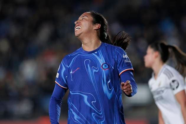 UEFA Women s Champions League - Real Madrid vs Chelsea MADRID, SPAIN -December 17: Mayra Ramirez of Chelsea reacts to a missed opportunity during the UEFA Women s Champions League match between Real Madrid and Chelsea at Alfredo Di Stefano stadium in Madrid. (Photo by Guillermo Martinez) Madrid Alfredo Di Stefano Stadium Spain Copyright: xGuillermoxMartinezx