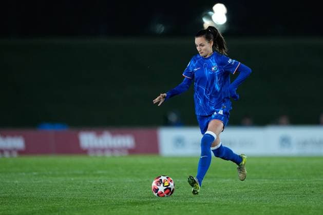 December 17, 2024, Valdebebas, Madrid, SPAIN: Nathalie Bjorn of Chelsea in action during the UEFA WomenÃ¢â‚¬â ¢s Champions League, Group B, football match played between Real Madrid and Chelsea at Alfredo Di Stefano stadium on December 17, 2024, in Valdebebas, Madrid, Spain. Valdebebas SPAIN - ZUMAa181 20241217_zaa_a181_100 Copyright: xOscarxJ.xBarrosox