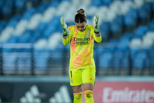 December 17, 2024, Valdebebas, Madrid, SPAIN: Misa Rodriguez of Real Madrid laments during the UEFA WomenÃ¢â‚¬â ¢s Champions League, Group B, football match played between Real Madrid and Chelsea at Alfredo Di Stefano stadium on December 17, 2024, in Valdebebas, Madrid, Spain. Valdebebas SPAIN - ZUMAa181 20241217_zaa_a181_123 Copyright: xOscarxJ.xBarrosox