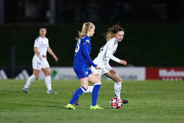 December 17, 2024, Valdebebas, Madrid, SPAIN: Melanie Leupolz of Real Madrid in action during the UEFA WomenÃ¢â‚¬â ¢s Champions League, Group B, football match played between Real Madrid and Chelsea at Alfredo Di Stefano stadium on December 17, 2024, in Valdebebas, Madrid, Spain. Valdebebas SPAIN - ZUMAa181 20241217_zaa_a181_151 Copyright: xDennisxAgyemanx