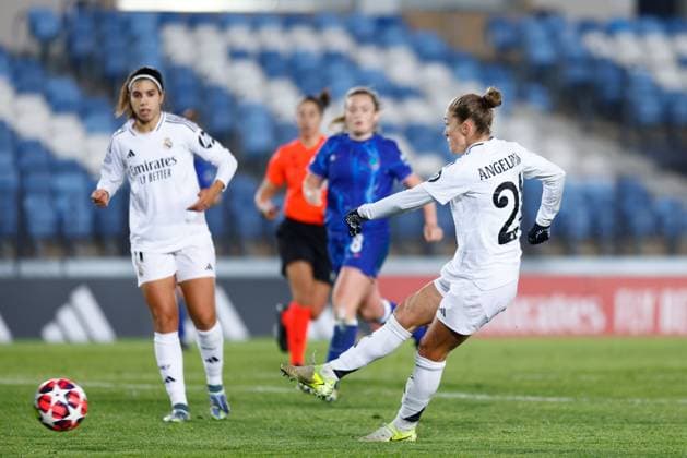 December 17, 2024, Valdebebas, Madrid, SPAIN: Ingrid Filippa Angeldahl of Real Madrid in action during the UEFA WomenÃ¢â‚¬â ¢s Champions League, Group B, football match played between Real Madrid and Chelsea at Alfredo Di Stefano stadium on December 17, 2024, in Valdebebas, Madrid, Spain. Valdebebas SPAIN - ZUMAa181 20241217_zaa_a181_161 Copyright: xDennisxAgyemanx