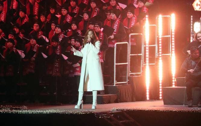 17 12 24 VfB Stuttgart Christmas concert Germany, Stuttgart, 17 12 2024, Football, Bundesliga, VfB Stuttgart Christmas concert Andrea Berg