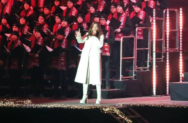 17 12 24 VfB Stuttgart Christmas concert Germany, Stuttgart, 17 12 2024, Football, Bundesliga, VfB Stuttgart Christmas concert Andrea Berg