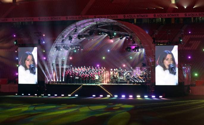 17 12 24 VfB Stuttgart Christmas concert Germany, Stuttgart, 17 12 2024, Football, Bundesliga, VfB Stuttgart Christmas concert Vanessa Mai