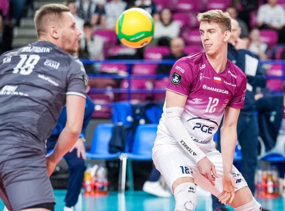 PGE Projekt Warszawa vs ACH Volley Ljubljana - Champions League Damian Wojtaszek , Artur Szalpuk during CEV Volleyball Men Champions League match PGE Projekt Warszawa vs ACH Volley Ljubljana in Warsaw Poland on 17 December 2024. Warsaw Poland  Copyright: xFotoxOlimpikx originalFilename:jastrzebowski-pgeproje241217_npaVL.jpg