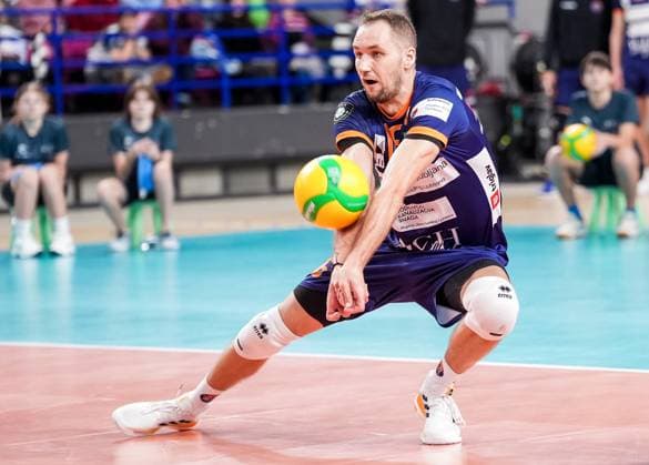 PGE Projekt Warszawa vs ACH Volley Ljubljana - Champions League Jan Pokersnik during CEV Volleyball Men Champions League match PGE Projekt Warszawa vs ACH Volley Ljubljana in Warsaw Poland on 17 December 2024. Warsaw Poland  Copyright: xFotoxOlimpikx originalFilename:jastrzebowski-pgeproje241217_npreH.jpg