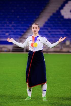 Lyon, France Sara Dabritz (8 Olympique Lyonnais) in action during the UEFA Women?s Champions League game between Olympique Lyonnais and VfL Wolfsburg at Groupama Stadium in Lyon, France. (Pauline FIGUET SPP) Copyright: xPaulinexFIGUETx xSPPx spp-en-PaFiSp-PF_OLWOB1982