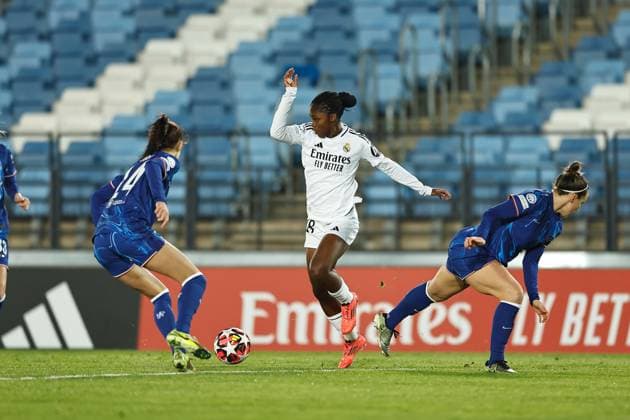 Linda Caicedo (Real), DECEMBER 17, 2024 - Football Soccer : UEFA Women s Champions League group stage Matchday 6 Group B match between Real Madrid C.F. 1-2 Chelsea FC at the Estadio Alfredo Di Stefano in Madrid, Spain. Noxthirdxpartyxsales  (276472199)
