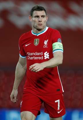 Liverpool v FC Midtjylland - UEFA Champions League - Group D - Anfield October 27, 2020, Liverpool, United Kingdom: James Milner of Liverpool during the UEFA Champions League match at Anfield, Liverpool. Picture date: 27th October 2020. Picture credit should read: Darren Staples Sportimage Liverpool United Kingdom EDITORIAL USE ONLY Copyright: xx ZUMA-20201027_zaf_si1_257.jpg DarrenxStaplesx csmphototwo693471
