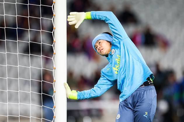Barcelona, Spain, December 18th 2024: Goalkeeper Ayaka Yamashita (31 Manchester City) during the UEFA Womens Champions League football match between FC Barcelona, Barca and Manchester City at the Estadi Olimpic Lluis Companys in Barcelona, Spain (Judit Cartiel SPP) Copyright: xJuditxCartielx xSPPx spp-en-JuCaSp-JUCA0494