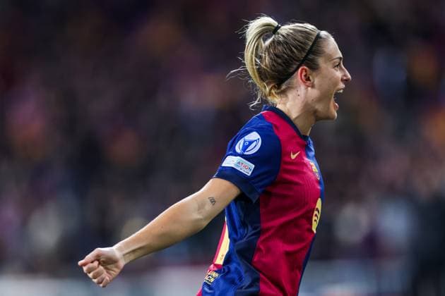 Barcelona, Spain, December 18th 2024: Alexia Putellas (11 FC Barcelona, Barca celebrates after scoring during the UEFA Womens Champions League football match between FC Barcelona and Manchester City at the Estadi Olimpic Lluis Companys in Barcelona, Spain (Judit Cartiel SPP) Copyright: xJuditxCartielx xSPPx spp-en-JuCaSp-JUCA1990