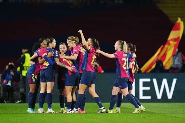 Aitana Bonmati of FC Barcelona, Barca celebrates with his teammate Alexia Putellas after scoring the 2-0 FC Barcelona v Manchester City. UEFA Women s Champions League match. Group D, date 6.Football, Lluis Companys Stadium, Barcelona, Spain - 18 December 2024 Editorial use only  Copyright: xBlanco Pressinphoto Shutterstockx 15016483bb