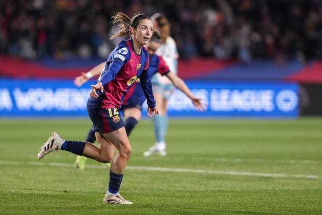 December 18, 2024, Barcelona, Barcelona, Spain: Aitana Bonmati of FC Barcelona, Barca Femenino celebrates a goal during the UEFA WomenÃ¢â‚¬â ¢s Champions League Group Stage MD6, football match played between FC Barcelona and Manchester City FC at Estafi Olimpic Lluis Companys on December 18, 2024 in Barcelona, Spain. Barcelona Spain - ZUMAa181 20241218_zaa_a181_053 Copyright: xJavierxBorregox