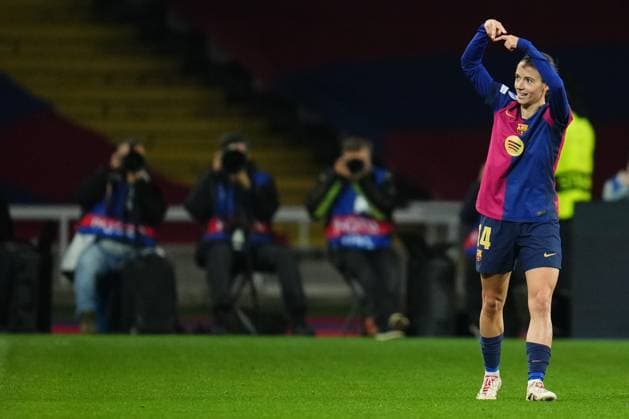 ESP: FC Barcelona, Barca v Manchester City. UEFA Women™s Champions League match. Aitana Bonmati of FC Barcelona celebrates after scoring the 2-0 during the UEFA Women™s Champions League match, Group D, date 6, between FC Barcelona and Manchester City played at Lluis Companys Stadium on December 18, 2024 in Barcelona Spain. kpng Copyright: xBaguxBlancox xPRESSINPHOTOx PS_241218_BARW_MAN_081