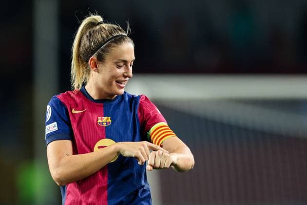 Barcelona, Spain, December 18th 2024: Alexia Putellas (11 FC Barcelona, Barca gestures during the UEFA Womens Champions League football match between FC Barcelona and Manchester City at the Estadi Olimpic Lluis Companys in Barcelona, Spain (Judit Cartiel SPP) Copyright: xJuditxCartielx xSPPx spp-en-JuCaSp-JUCA2603