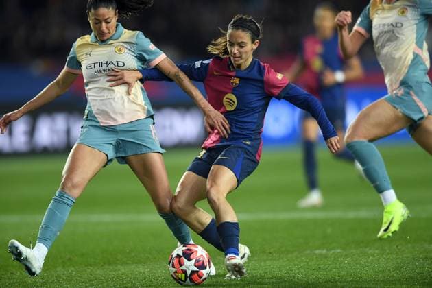 FC Barcelona, Barca v MANCHESTER CITY OLIMPIC STADIUM,BARCELONA. December 19,2024 FC BARCELONA vs MANCHESTER CITY. December 19,2024 Aitana Bonmati (14) of FC Barcelona scores his team s second goal during the match between FC Barcelona and Manchester City corresponding to the women s UEFA Champions League at the Olimpic Stadium Lluis Companys in Barcelona, Spain. December 19, 2024. Barcelona ESP Copyright: xx