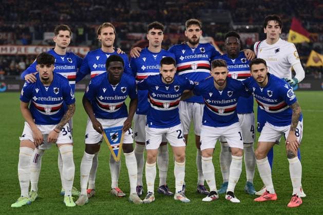 As Roma 18 12 2024 - Coppa Italia Roma-Sampdoria foto Antonello Sammarcoi Image nella foto: formazione Sampdoria 