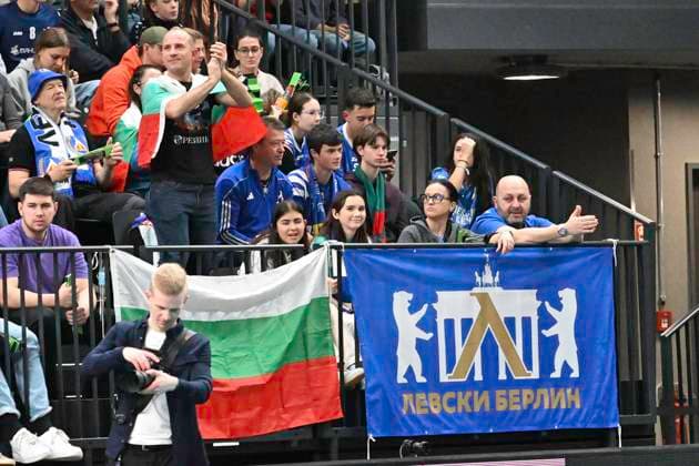 GER VL, Champions League, SVG Lueneburg vs Levski Sofia 18 12 2024, LKH Arena, Lueneburg, GER VL, Champions League, SVG Lueneburg vs Levski Sofia in the picture Feature Fans from Sofia nordphotoxGmbH xWitke nph00002