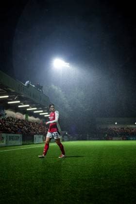 London, England, December 18 2024: Kyra Cooney-Cross (32 Arsenal) during the UEFA Womens Champions League game between Arsenal and FC Bayern Munich at Meadow Park in London, England. (Pedro Porru SPP) Copyright: xPedroxPorrux xSPPx spp-en-PePoSp-HE5A5725_DxO