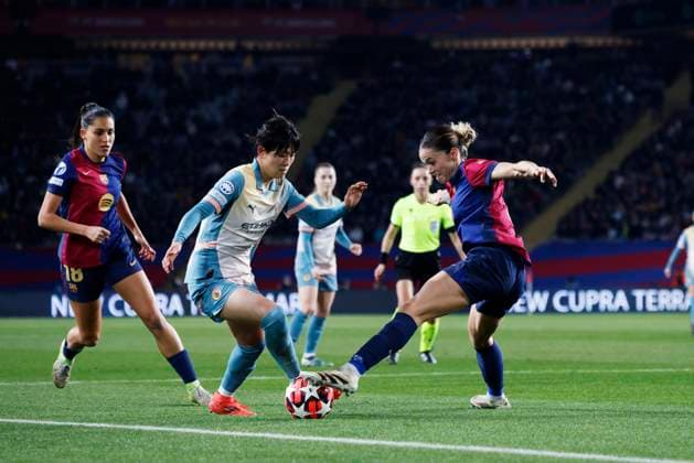 Aoba Fujino (ManC), DECEMBER 18, 2024 - Football Soccer : UEFA Women s Champions League group stage Matchday 6 Group D match between FC Barcelona, Barca 3-0 Manchester City FC at the Estadi Olimpic Lluis Companys in Barcelona, Spain. Noxthirdxpartyxsales  (276551527)