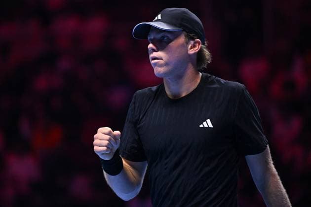 NextGen ATP, Tennis Herren Finals Second Round - Jeddah Alex Michelsen (USA) during his second round match at the 2024 NextGen ATP Finals in Jeddah, Saudi Arabia on December 19, 2024. Photo by Corinne Dubreuil ABACAPRESS.COM Jeddah Saudi Arabia  Copyright: xDubreuilxCorinne ABACAx