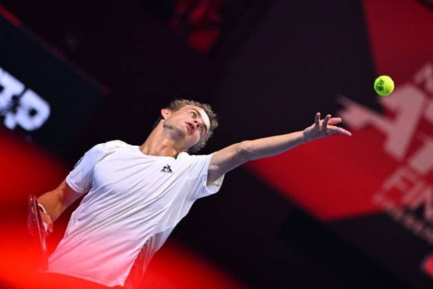Luca Van Assche At 2024 ANextGen ATP, Tennis Herren Finals - Jeddah Luca Van Assche from France during his third round match at the 2024 ANextGen ATP Finals in Jeddah, Saudi Arabia, on December 20, 2024. Photo by Corinne Dubreuil ABACAPRESS.COM Jeddah Saudi Arabia  Copyright: xDubreuilxCorinne ABACAx