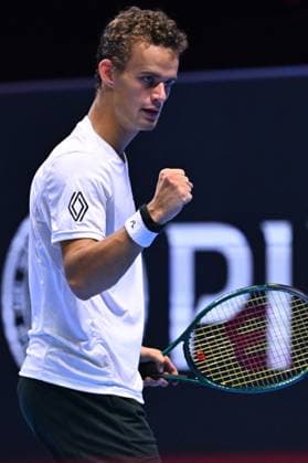 Sport Bilder des Tages Luca Van Assche At 2024 ANextGen ATP, Tennis Herren Finals - Jeddah Luca Van Assche from France during his third round match at the 2024 ANextGen ATP Finals in Jeddah, Saudi Arabia, on December 20, 2024. Photo by Corinne Dubreuil ABACAPRESS.COM Jeddah Saudi Arabia  Copyright: xDubreuilxCorinne ABACAx